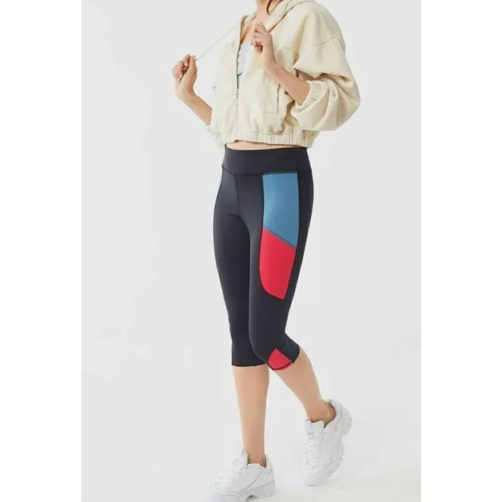 Urban Outfitters Frankie Colorblock Cropped Legging Black‎ Size Small